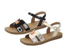 Load image into Gallery viewer, Women Sandals/Black-Crochet 106