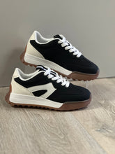 Load image into Gallery viewer, Girls Tennis Shoes/Black White-Round-13K