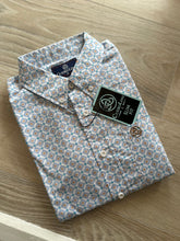 Load image into Gallery viewer, Men Long-Sleeved Shirt/Blue Brown-014