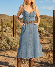 Load image into Gallery viewer, Women Dress/LT Denim-WD9228