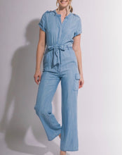 Load image into Gallery viewer, Women Jumpsuit/LT. Blue-3780RL