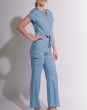 Load image into Gallery viewer, Women Jumpsuit/LT. Blue-3780RL