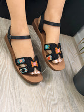 Load image into Gallery viewer, Women Sandals/Black-Crochet 106