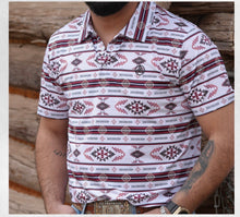 Load image into Gallery viewer, Men Polo/White Green Red-P37