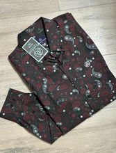 Load image into Gallery viewer, Long Sleeves Shirt/Burgundy-167