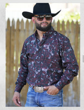 Load image into Gallery viewer, Long Sleeves Shirt/Burgundy-167