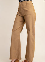 Load image into Gallery viewer, Women High Waited Flared Pants/Camel-TG1481