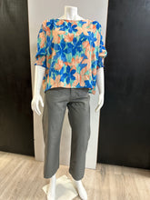 Load image into Gallery viewer, Women Top/Turquoise Blue-HT4975A
