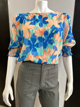Load image into Gallery viewer, Women Top/Turquoise Blue-HT4975A
