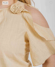 Load image into Gallery viewer, Women Plus Blouse/Khaki-8821