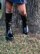Load image into Gallery viewer, Girls Boots/Black-Dino-1K