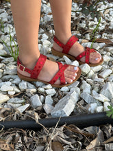 Load image into Gallery viewer, Girls Sandals/Red-Review-45K